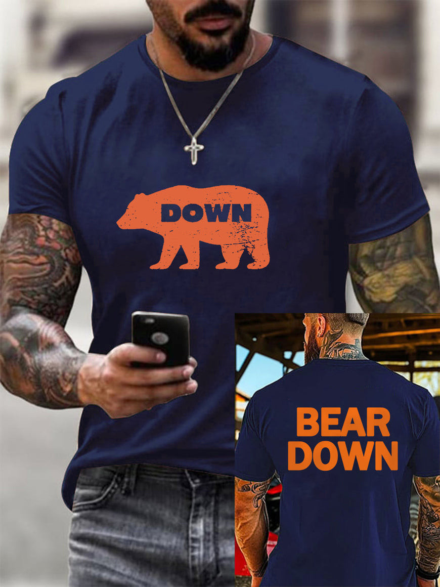 Chicago Bears Merch Bear Down T-Shirt Game Day Apparel Unique Gifts For Boyfriend