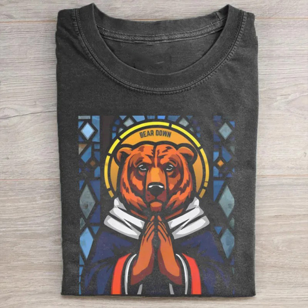 Chicago Bears Merch Bear Down T-Shirt Game Day Gifts For Football Lovers