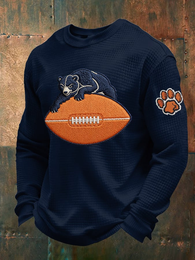 Chicago Bears Merch Bear Mascot Graphic Long Sleeve Shirt Game Day Apparel Gift Ideas