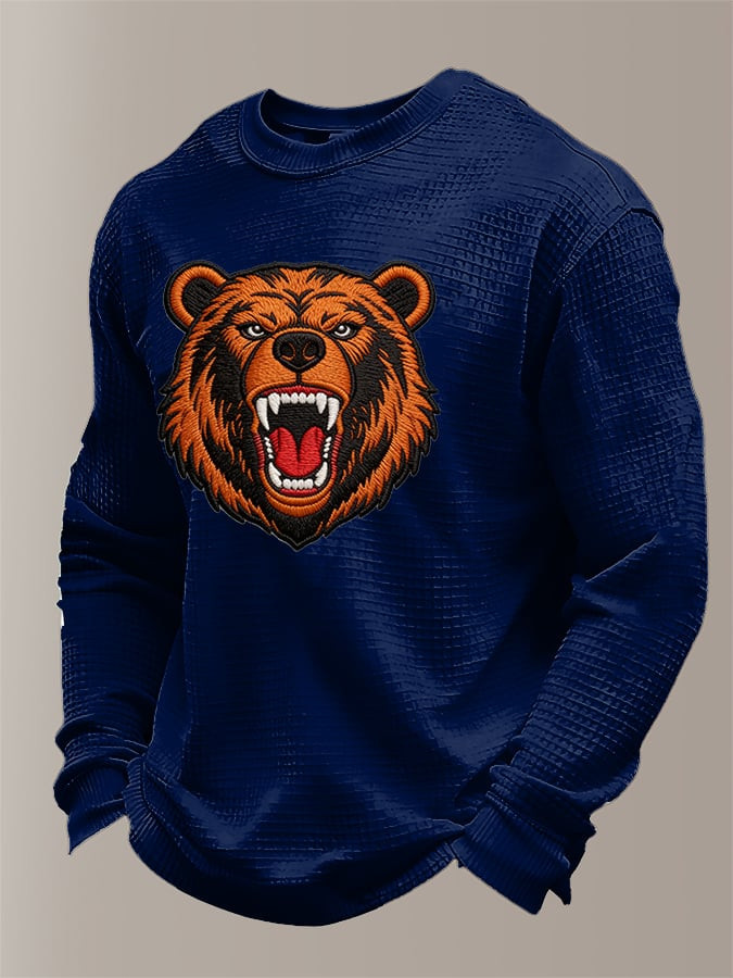 Chicago Bears Merch Bear Mascot Long Sleeve Shirt Football Apparel Unique Gifts For Footballers