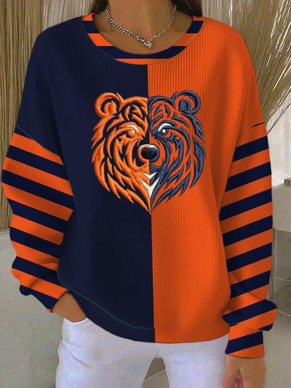 Chicago Bears Merch Bear Mascot Sweatshirt Game Day Football Apparel Gift Ideas For Wife