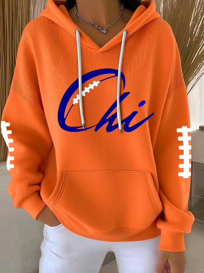 Chicago Bears Merch Chicago Game Day Hoodie Sport Themed Hooded Sweatshirt Fan Gifts