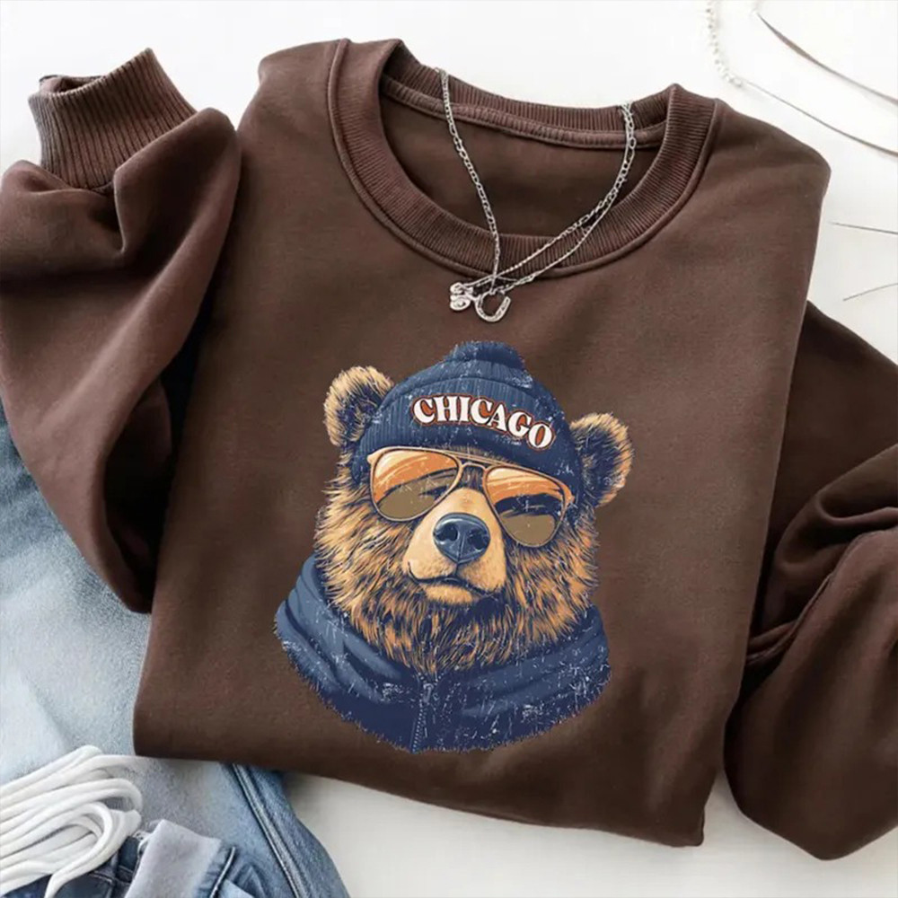 Chicago Bears Merch Chicago Sweatshirt Football Gifts For Girlfriend