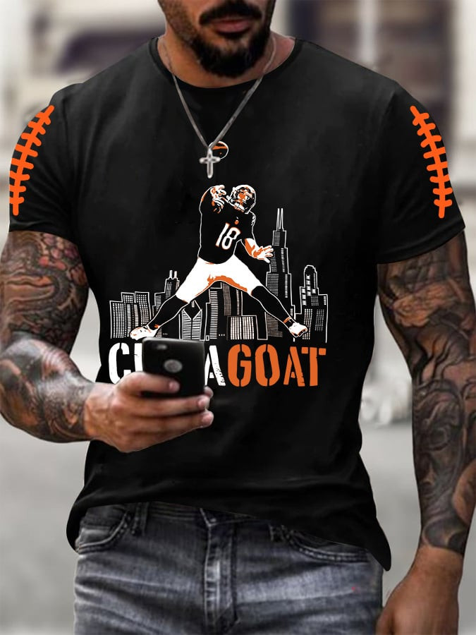 Chicago Bears Merch Chicagoat T-Shirt Football Game Day Shirt Gift Ideas For Boyfriend