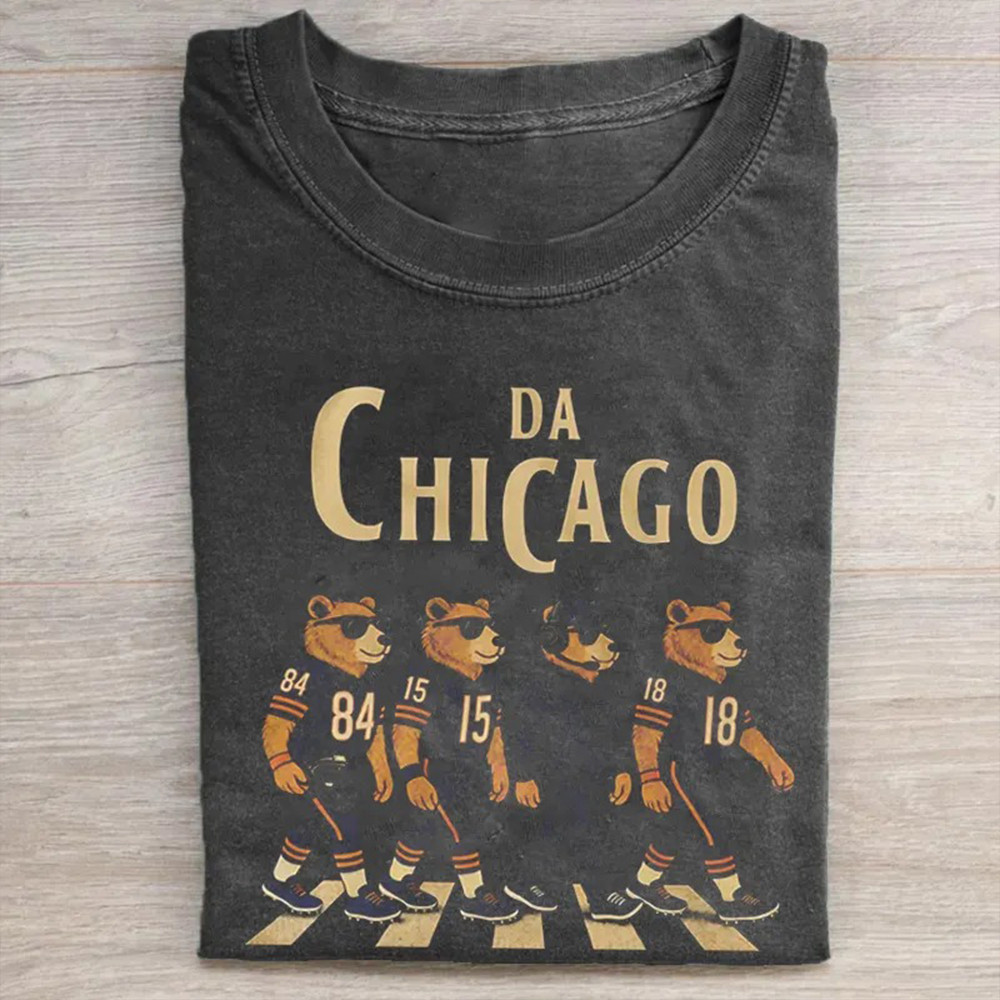 Chicago Bears Merch Da Chicago T-Shirt Game Day Themed Gift Ideas