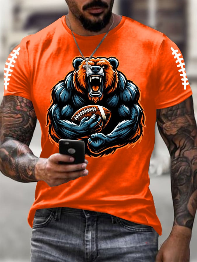 Chicago Bears Merch Fear The Bear T-Shirt Football Game Day Shirt Unique Gifts For Husband