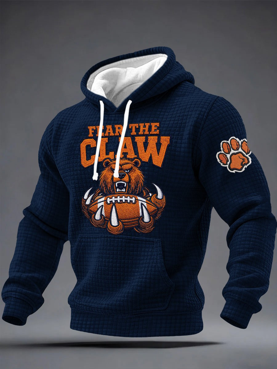 Chicago Bears Merch Fear The Claws Hoodie Bear Mascot Hooded Sweatshirt Gift For Men