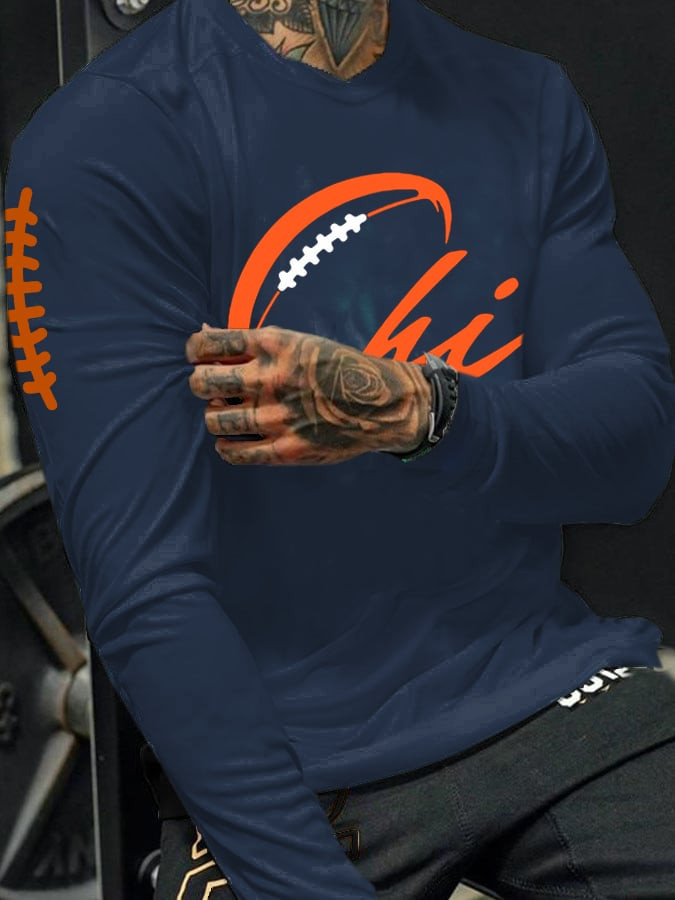 Chicago Bears Merch Football Long Sleeve Shirt Chicago Game Day Clothing Gifts For Father