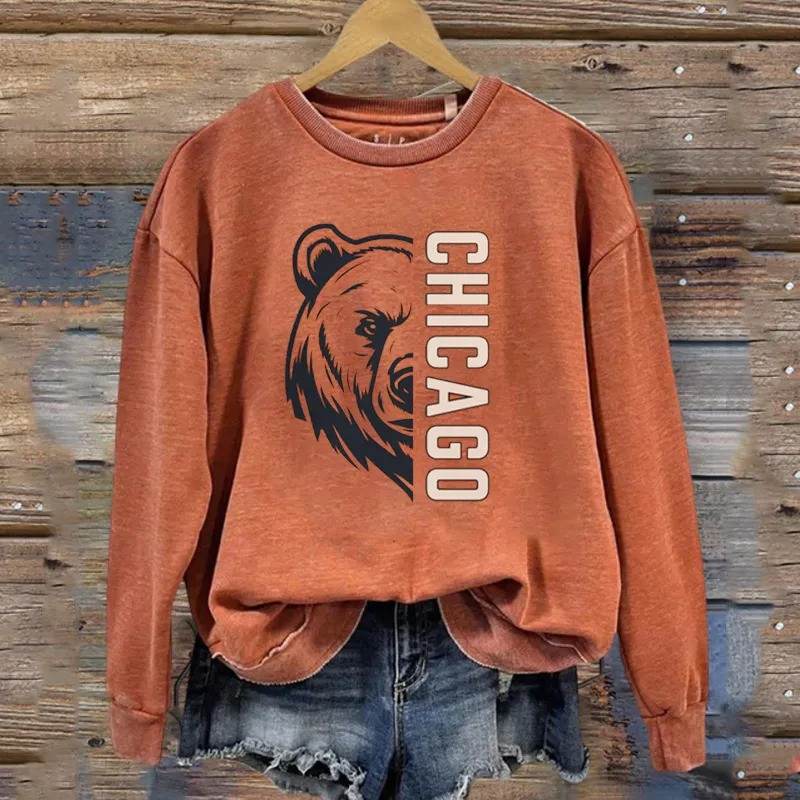 Chicago Bears Merch Football Sweatshirt Game Day Present For Her