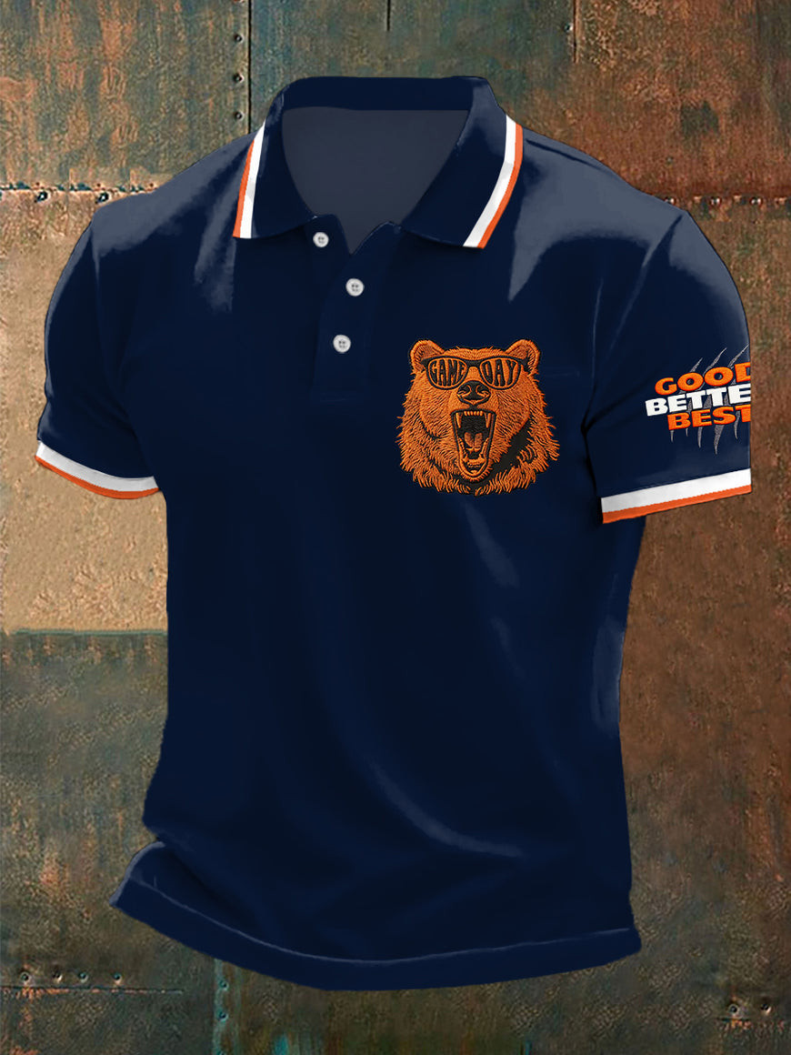 Chicago Bears Merch Game Day Polo Shirt Chicago Bears Clothes Best Gifts Ideas