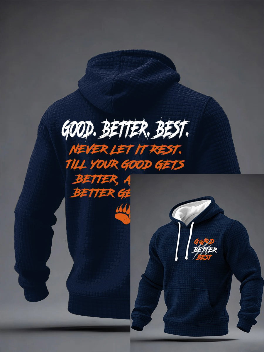 Chicago Bears Merch Good Better Best Hoodie Bear Down Game Day Apparel Football Fan Gifts