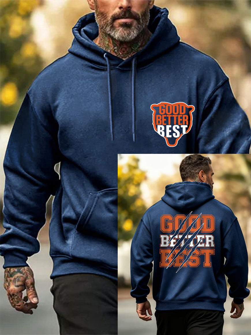 Chicago Bears Merch Good Better Best Hoodie Bear Game Day Hoodie Gifts For Father
