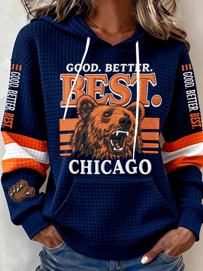 Chicago Bears Merch Good Better Best Hoodie Game Day Clothing Gift Ideas For Girlfriend