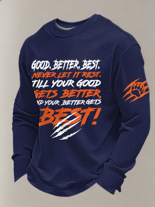 Chicago Bears Merch Good Better Best Long Sleeve Shirt Chicago Football Apparel
