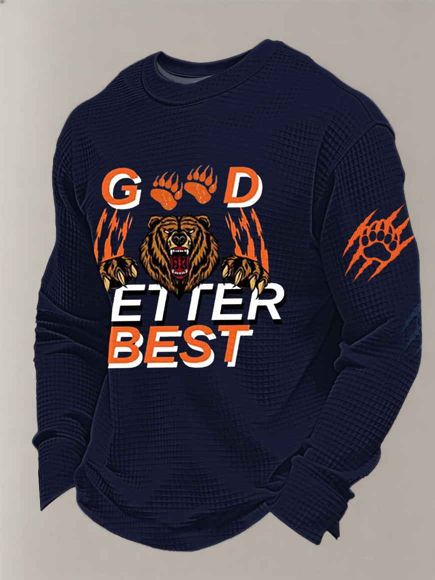 Chicago Bears Merch Good Better Best Long Sleeve Shirt Game Day Apparel Bears Nation Gifts