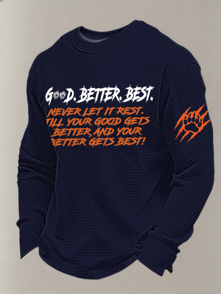 Chicago Bears Merch Good Better Best Long Sleeve Shirt Game Day Apparel Cool Gift Ideas