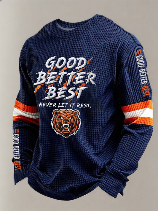 Chicago Bears Merch Good Better Best Long Sleeve Shirt Game Day Apparel Gifts For Boyfriend