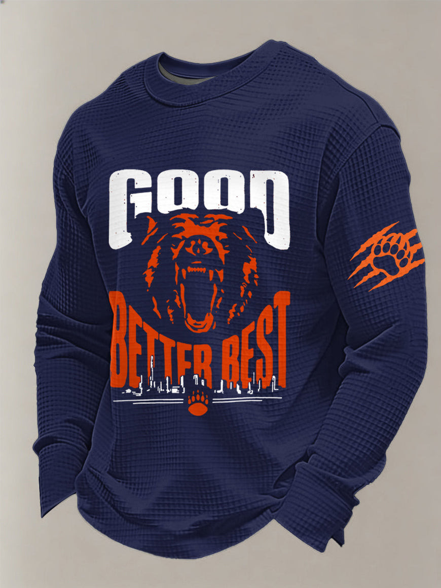 Chicago Bears Merch Good Better Best Long Sleeve Shirt Sundays Are For The Bears Clothing