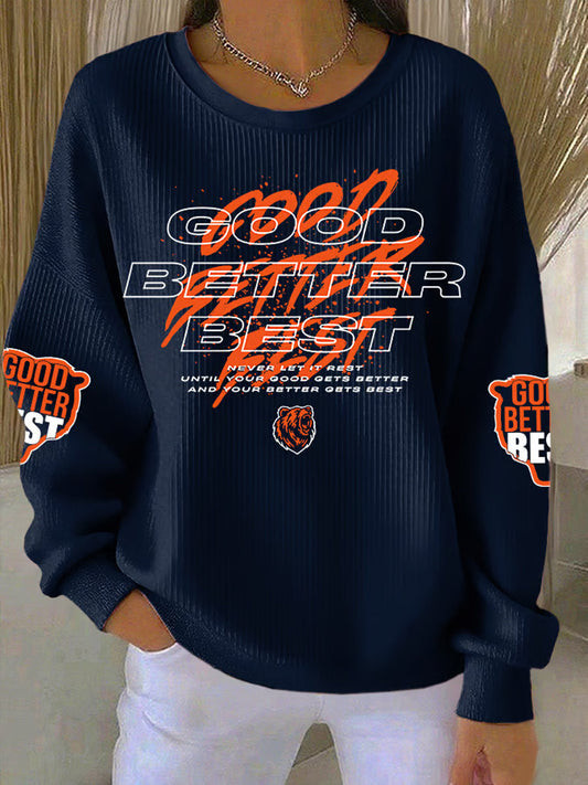 Chicago Bears Merch Good Better Best Sweatshirt Football Game Day Sweatshirt Mother's Gifts