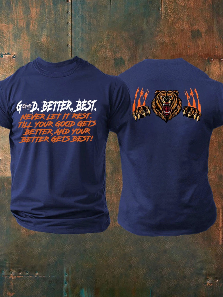 Chicago Bears Merch Good Better Best T-Shirt Bear Mascot Shirt Football Fan Presents