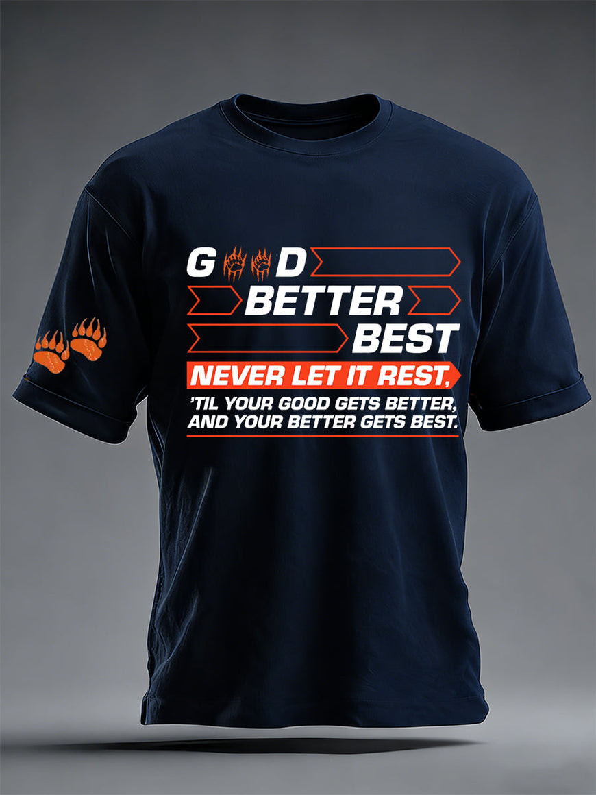 Chicago Bears Merch Good Better Best T-Shirt Game Day Clothing Bears Nation Presents