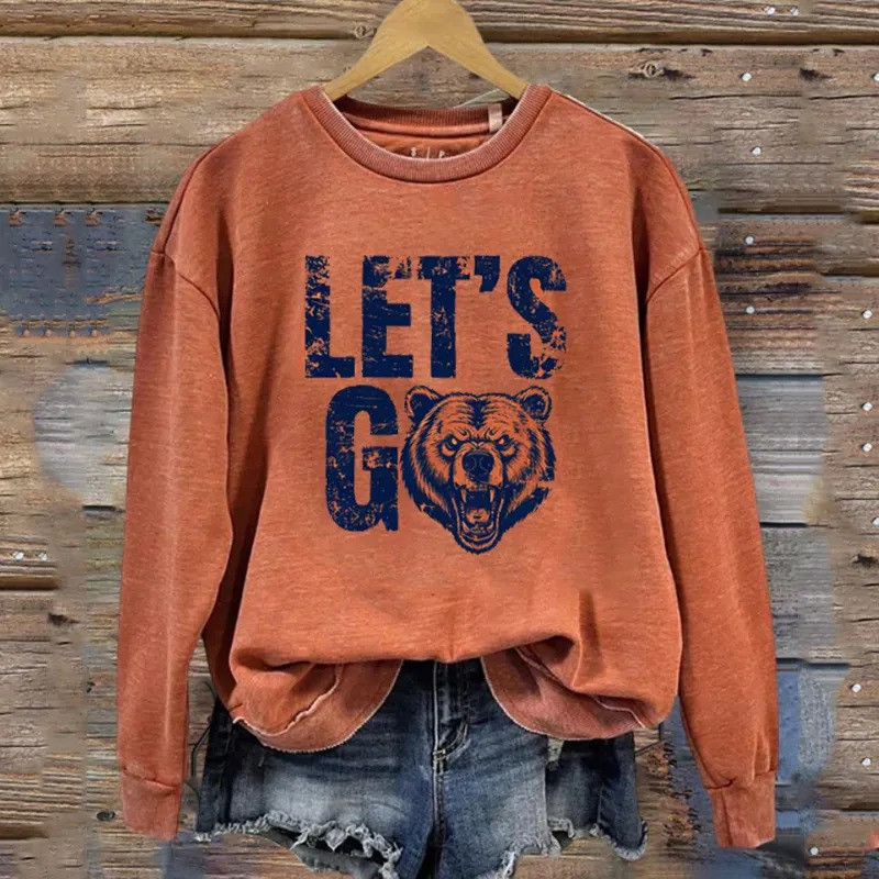 Chicago Bears Merch Let's Go Sweatshirt Football Player Gift Ideas