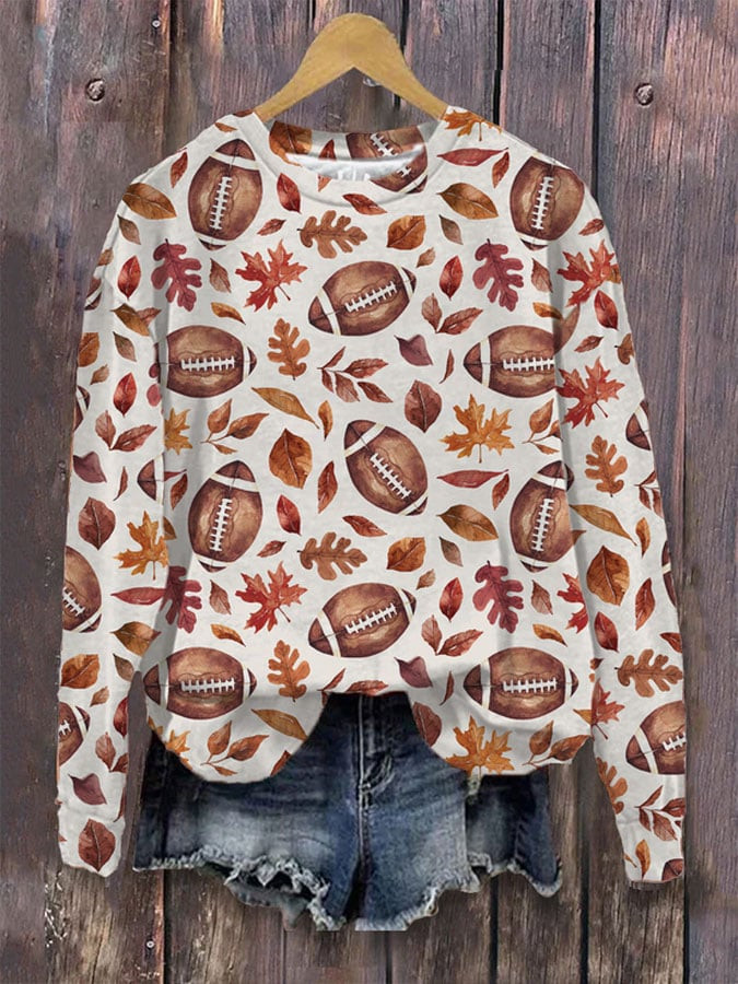 Chicago Bears Merch Maple Leaves Graphic Long Sleeve Shirt Game Day Apparel Gift For Her