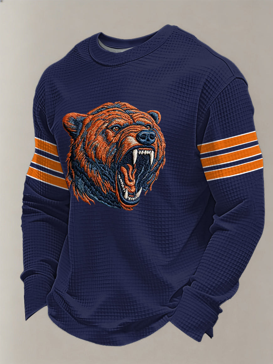 Chicago Bears Merch Monster Of The Midway Long Sleeve Shirt Chicago Bears Apparel Presents
