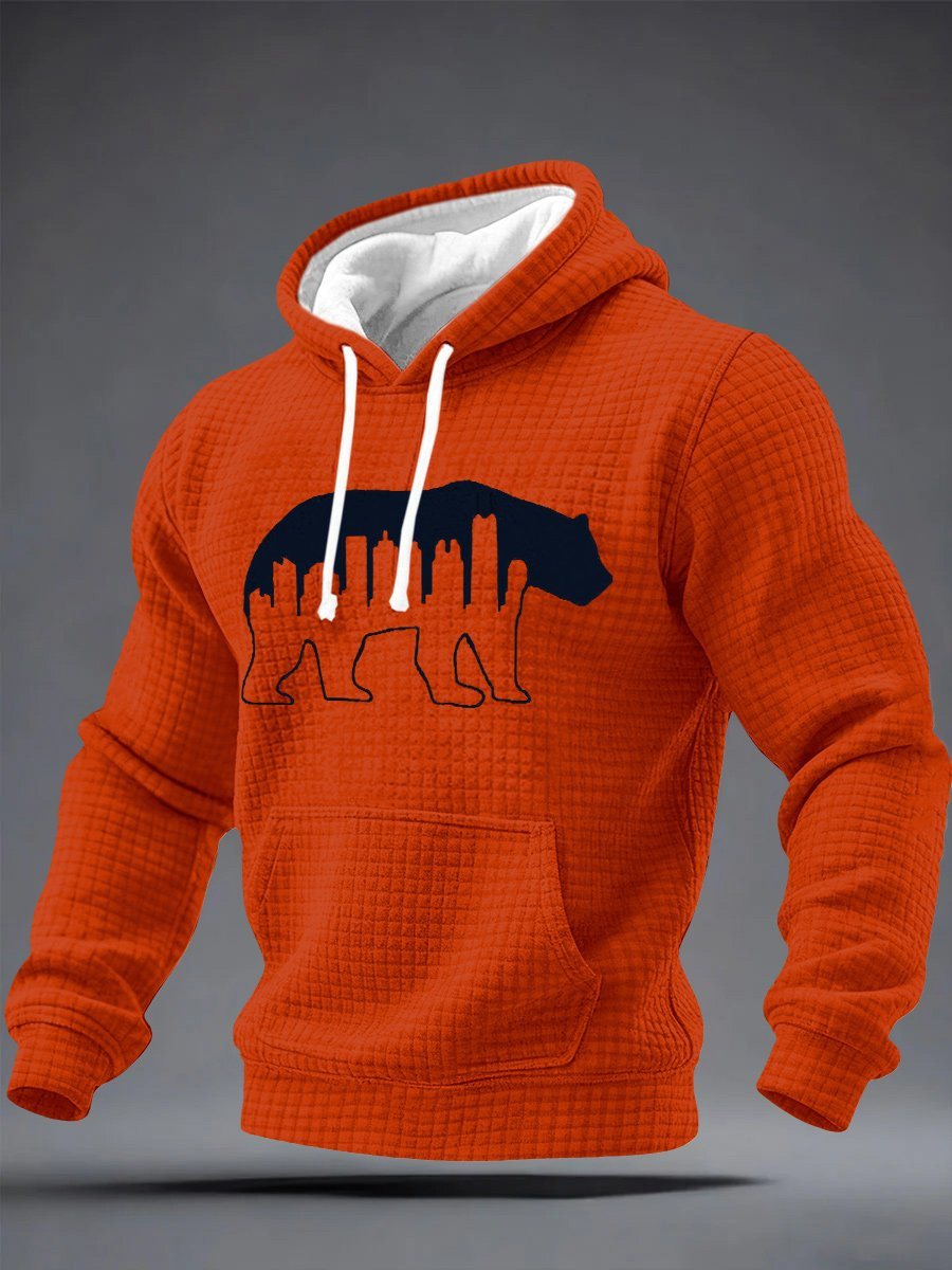 Chicago Bears Merch Retro Chicago Hoodie Game Day Hooded Sweatshirt Bears Nation Gift Idea