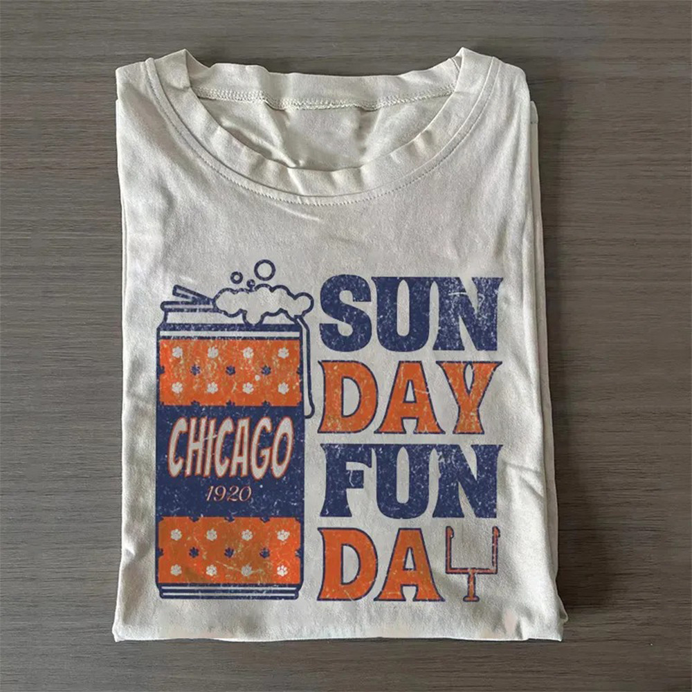Chicago Bears Merch Sunday Fun Day T-Shirt Football Gifts For Brothers