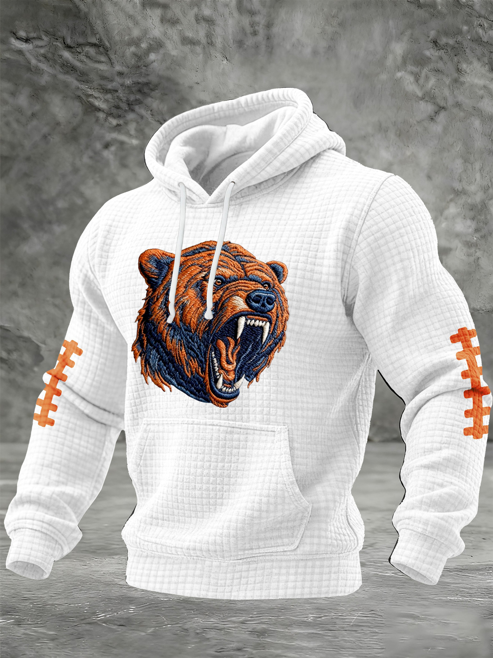 Chicago Bears Merch Vintage Bear Mascot Hoodie Game Day Hooded Sweashirt Football Gift Ideas