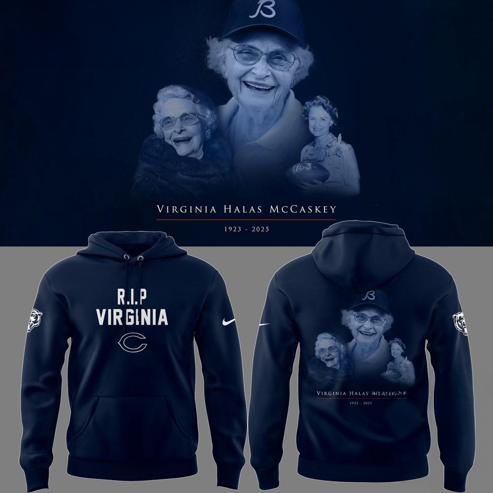 Chicago Bears NFL 2025 R.I.P Virginia Halas McCaskey Hoodie Football Lover Fans Gift