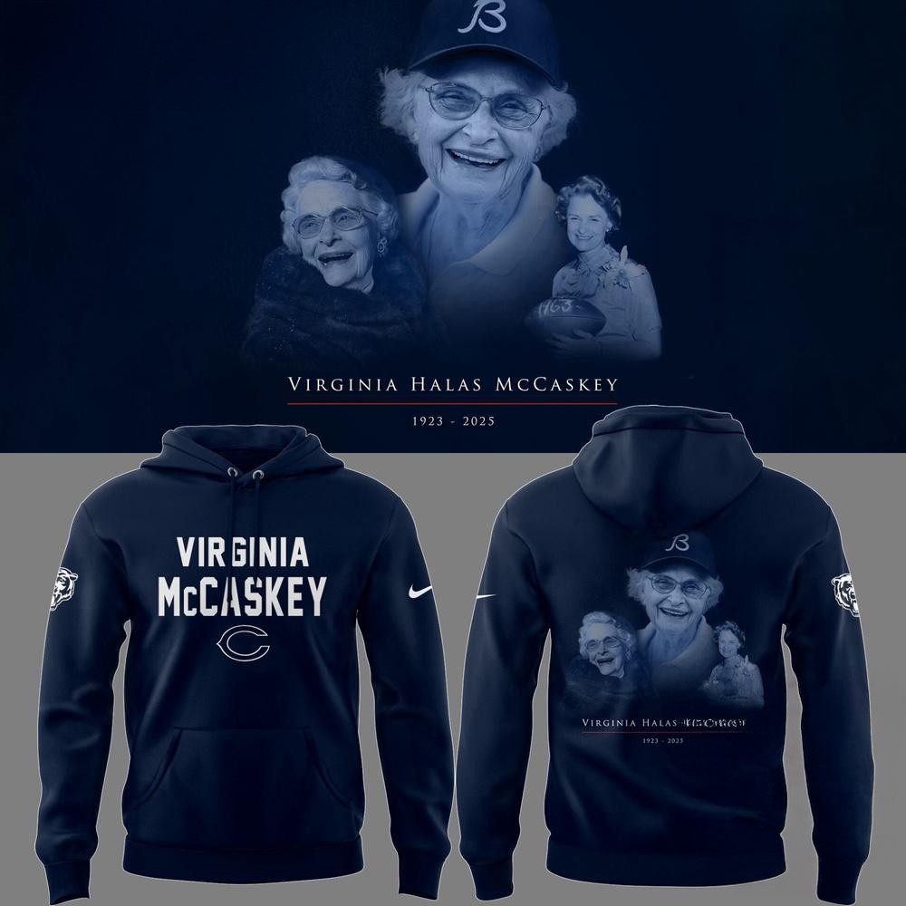 Chicago Bears NFL 2025 R.I.P Virginia Halas McCaskey Hoodie Gifts For Football Fan