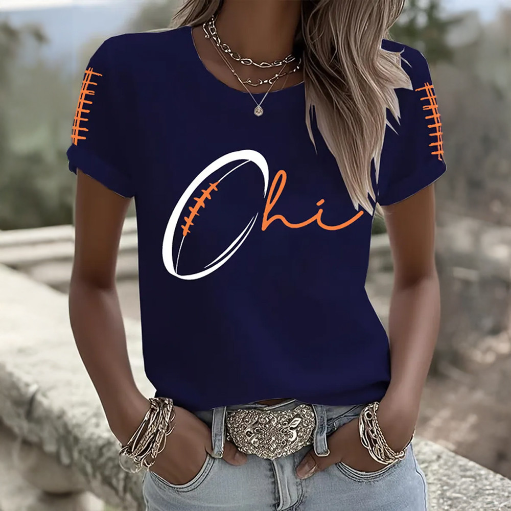 Chicago Bears T-Shirt Bear Down Chicago Football Apparel Gift For Her