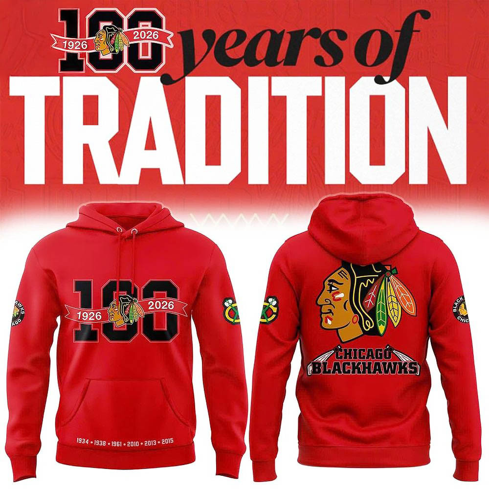 Chicago Blackhawks 100th Anniversary Limited Edition Hoodie Present For Husband