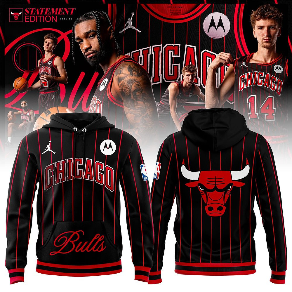 Chicago Bulls NBA 2025 26 Statement Edition Hoodie Great Present For Basketball Fans