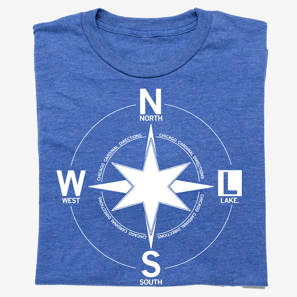 Chicago Cardinal Directions T-Shirt Trendy Apparel Great Presents For Boyfriend
