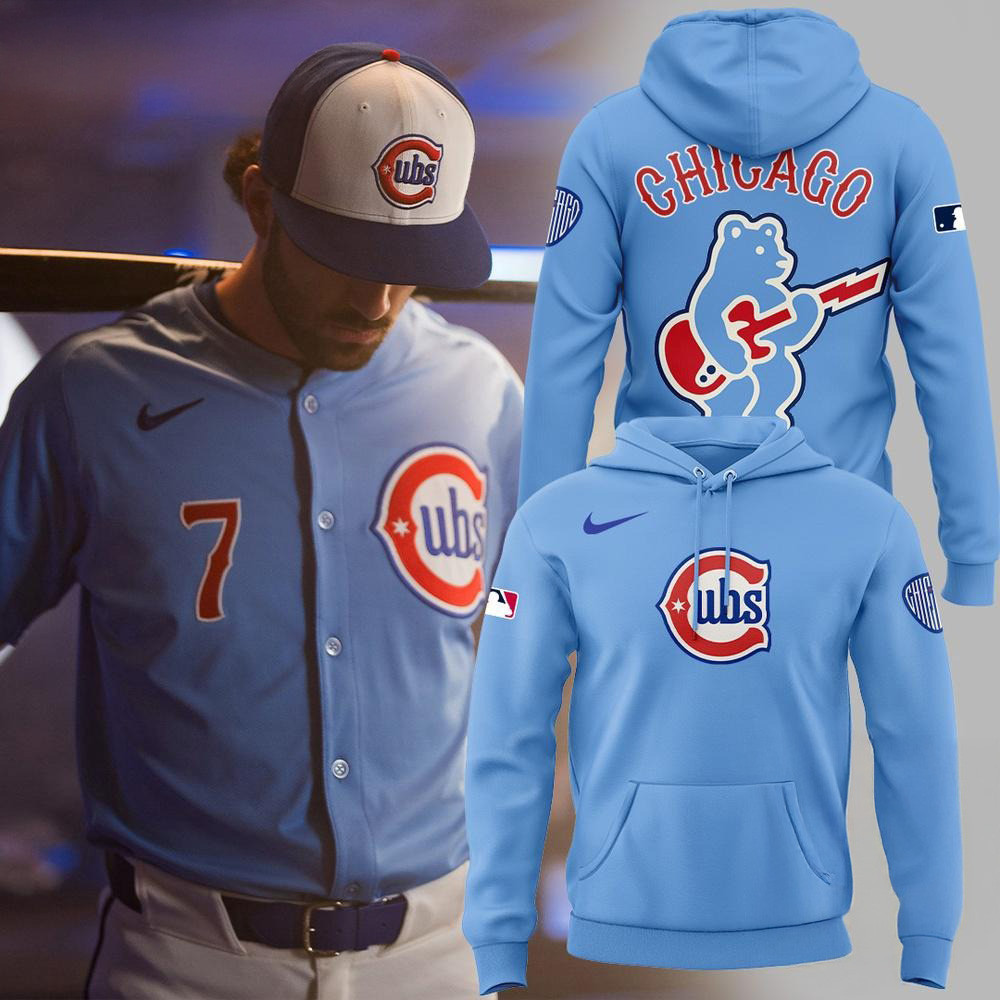 Chicago Cubs Baby Blue 2nd Alternate Hoodie Gifts For Baseball Fans