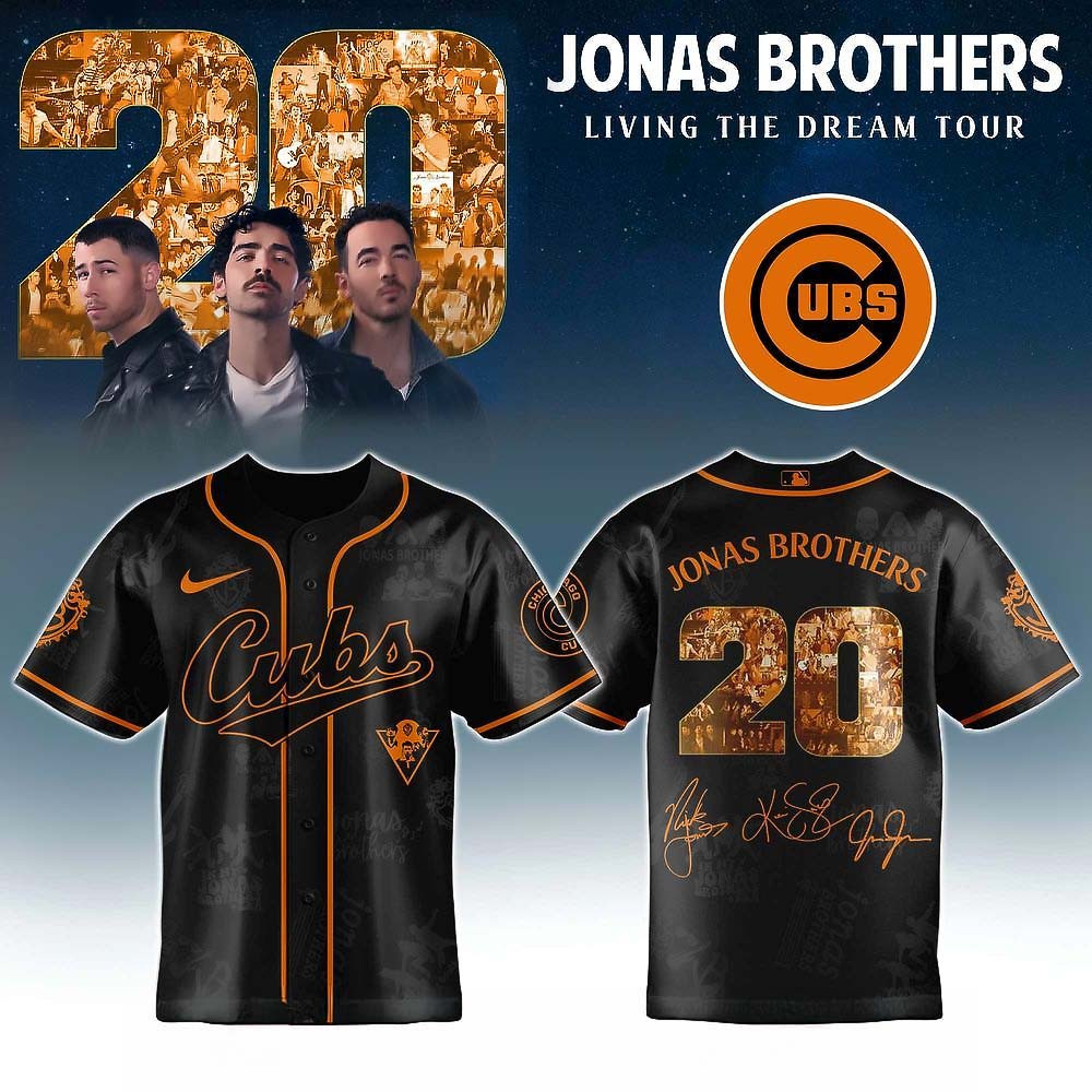 Chicago Cubs Jonas Brothers Living The Dream Tour 2025 Jersey Best Gift For Baseball Fans