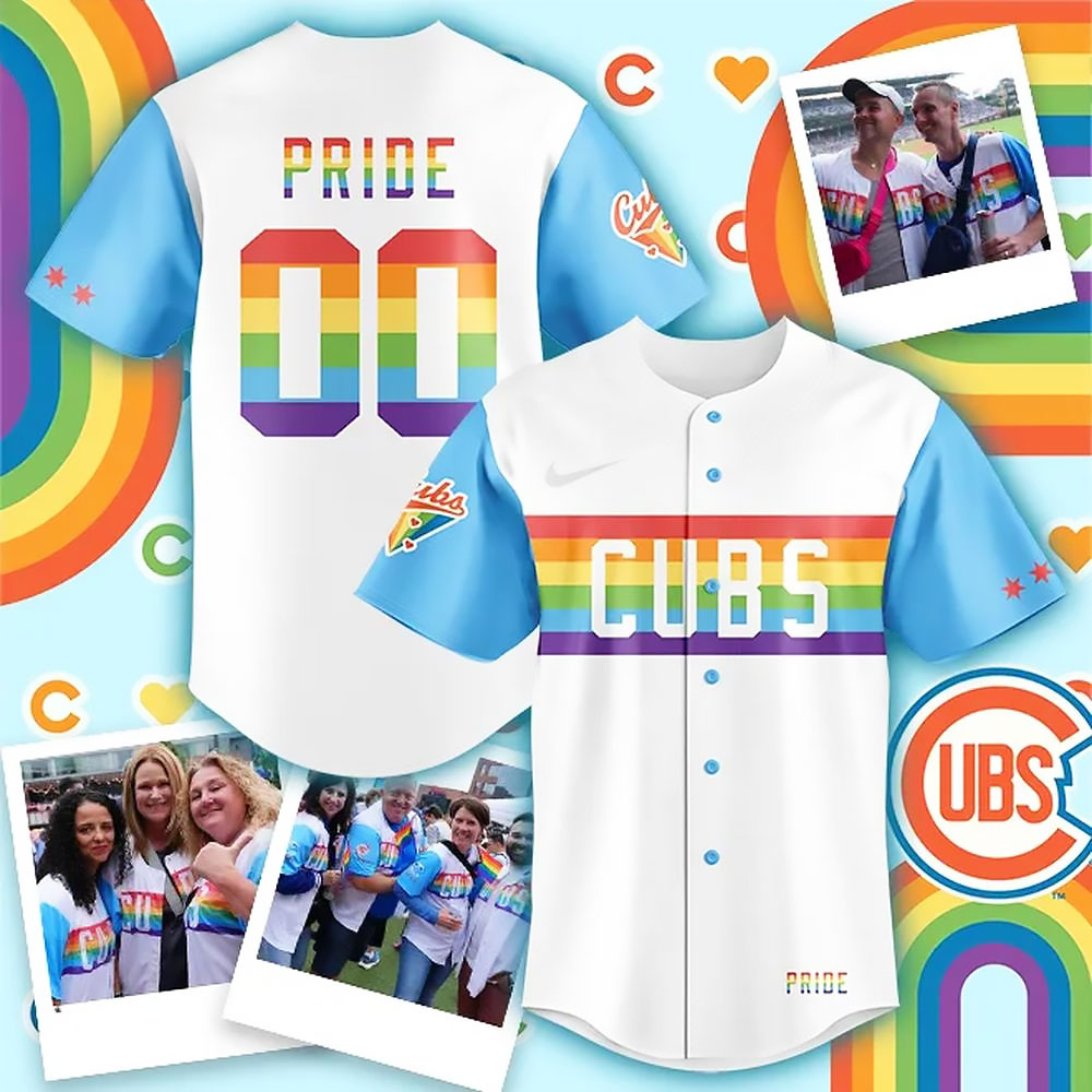 Chicago Cubs LGBT Pride Month Special Edition Baseball Jersey Cool Baseball Gifts