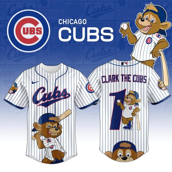 Chicago Cubs Merch Clark The Cub Jersey For Chicago Cubs Fans Best Gifts For Baseball Players