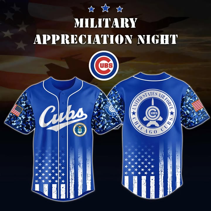 Chicago Cubs Military Appreciation Night Memorial Day Jersey Chicago Cubs Merch Best Gifts For Baseball Fans