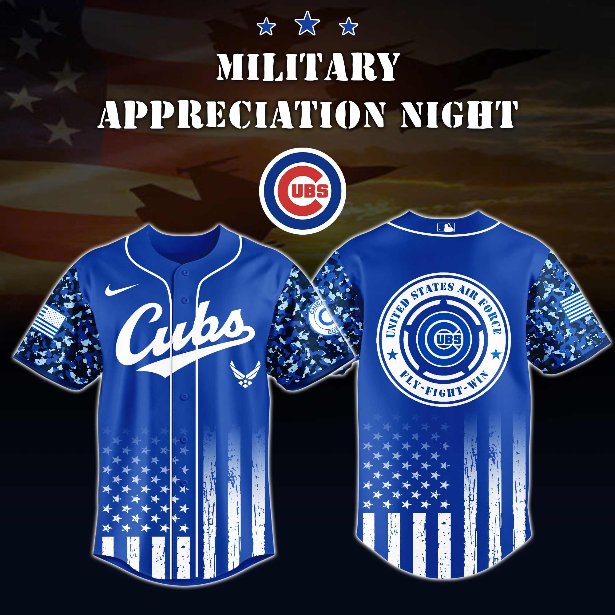 Chicago Cubs MLB x Air Force Military Appreciation Night Jersey Editions Limited Chicago Cubs Merch