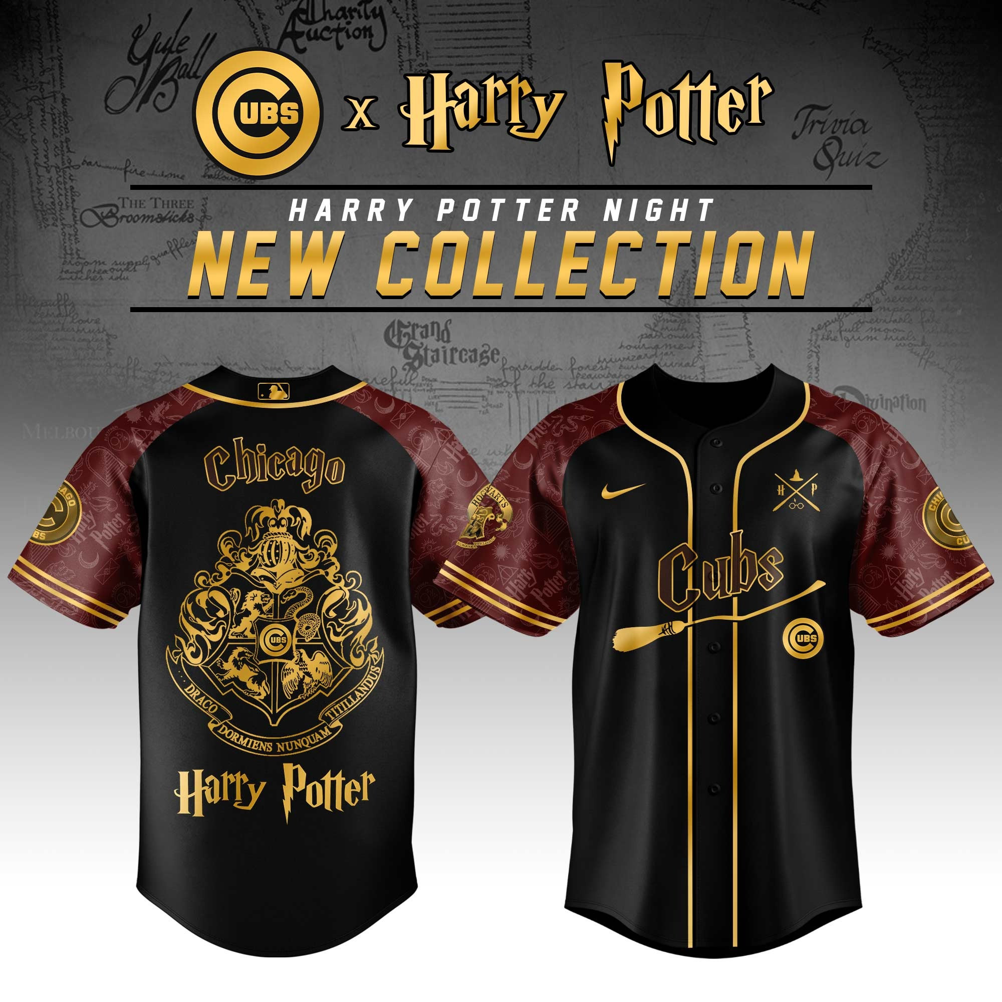 Chicago Cubs MLB x Harry Potter Limited Edition Jersey Unisex Movie Merch