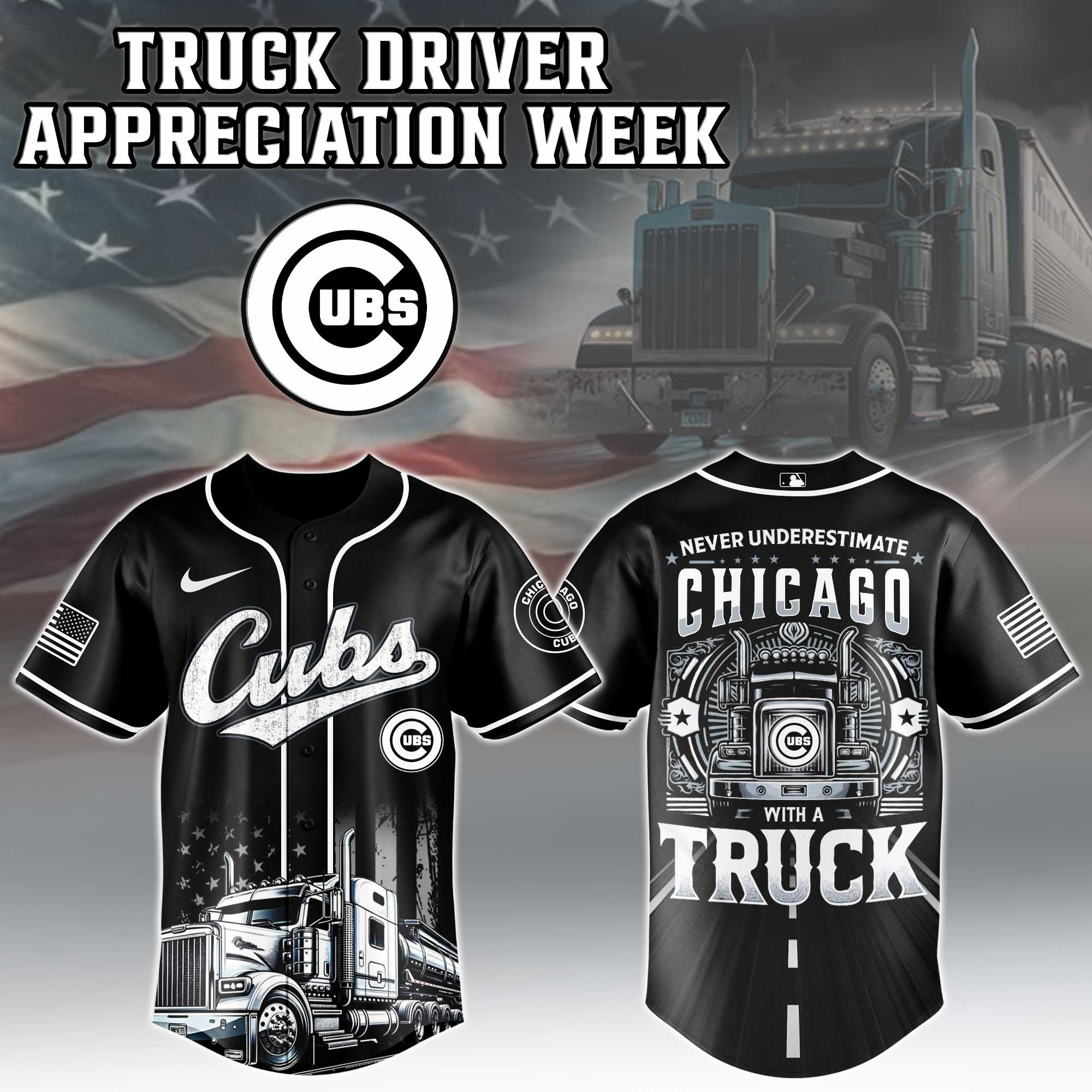 Chicago Cubs MLB X Nation Truck Driver Appreciation Week Jersey 2025 Fans Gifts