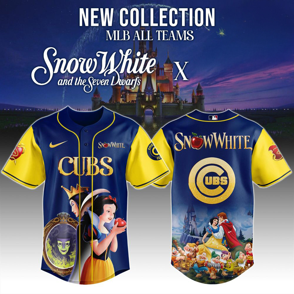 Chicago Cubs MLB x Snow White Baseball Jersey 2025 Great Gifts For Basketball Players