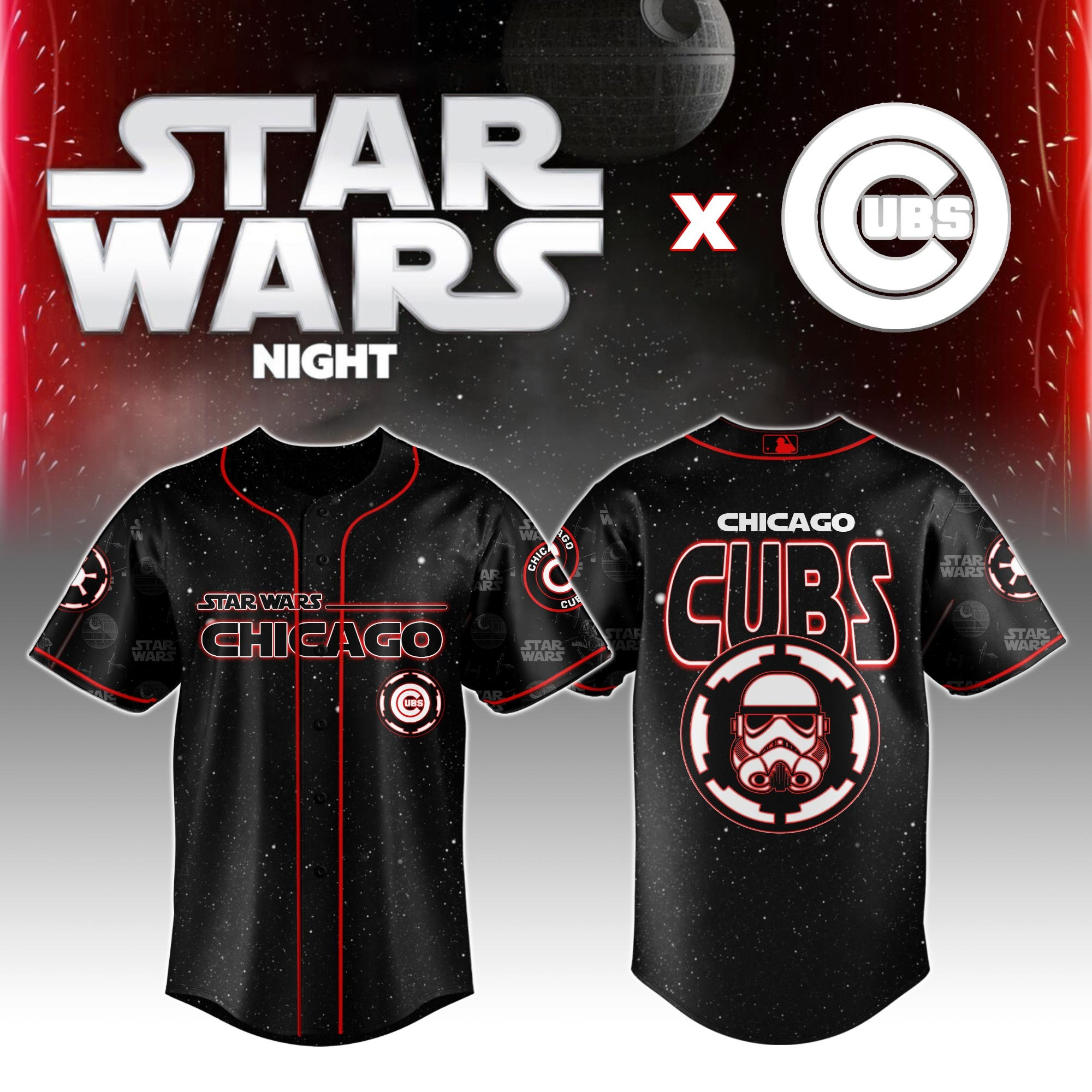 Chicago Cubs MLB x Star Wars Night Special Edition Jersey 2025 Gifts For Baseball Fans