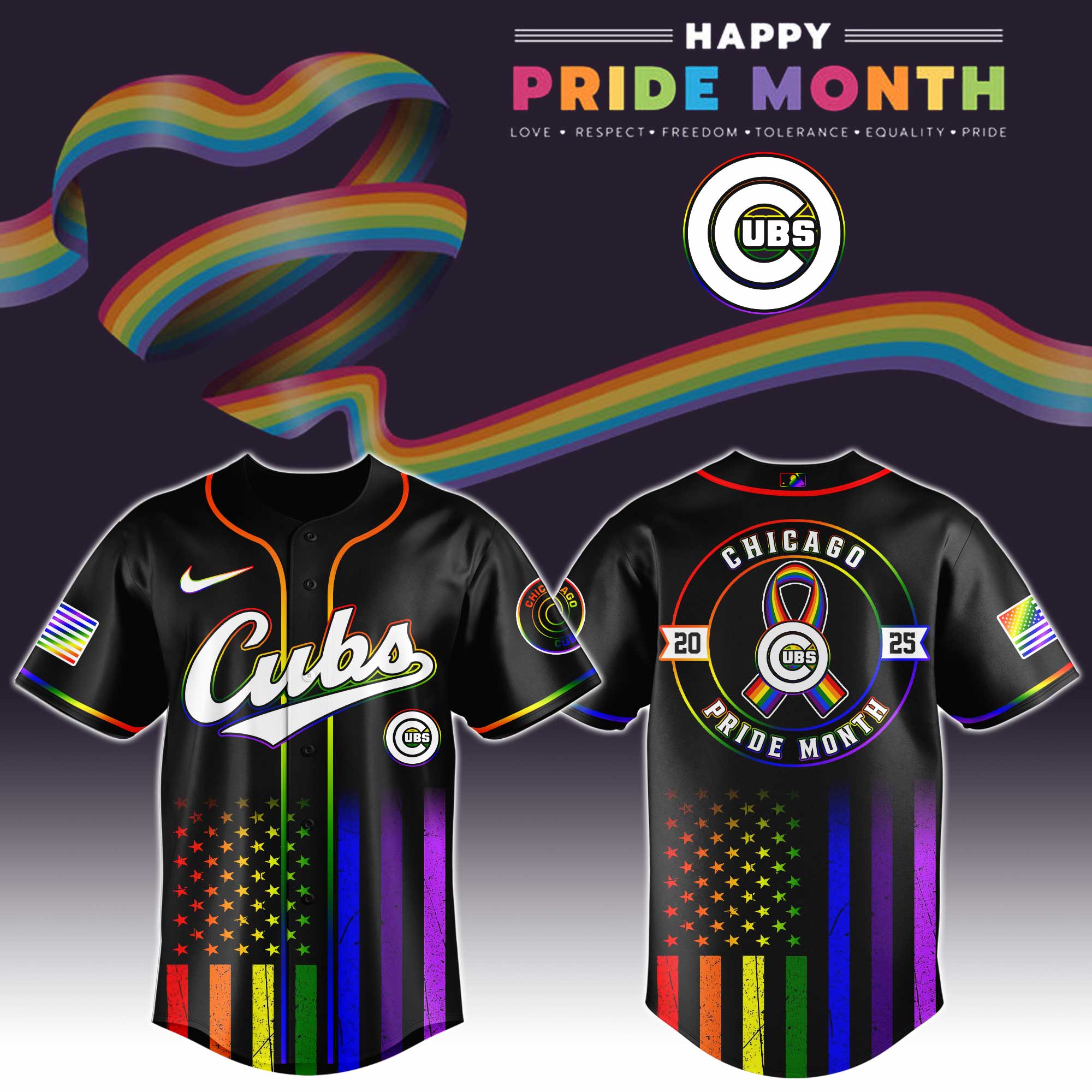 Chicago Cubs Special Pride Month Jersey Gifts For Baseball Fans