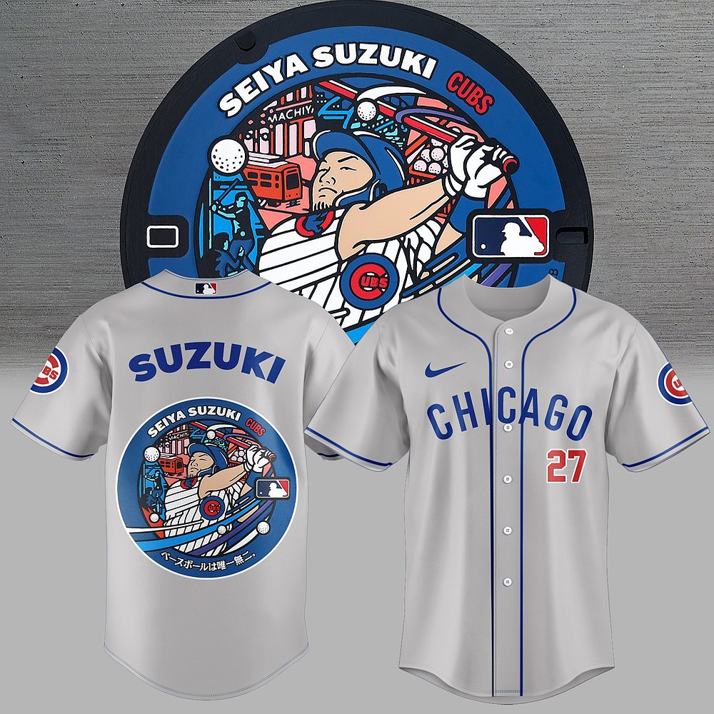Chicago Cubs Suzuki 2025 MLB Japan Rising Stars Jersey Best Gift For Baseball Fans