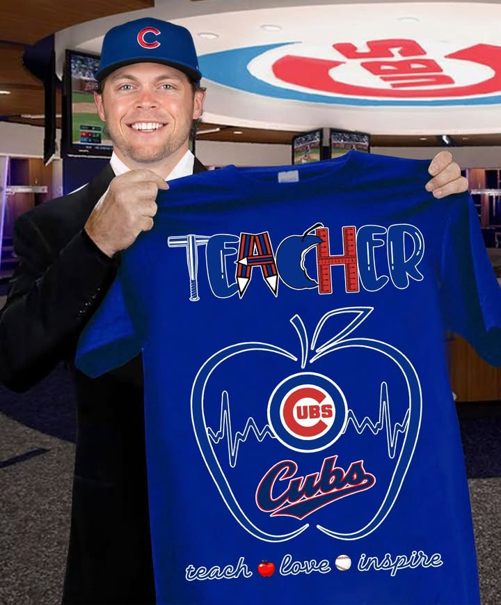Chicago Cubs Teachers Pride T-Shirt Teach Love Inspire Honor Teacher Appreciation Fan Gifts
